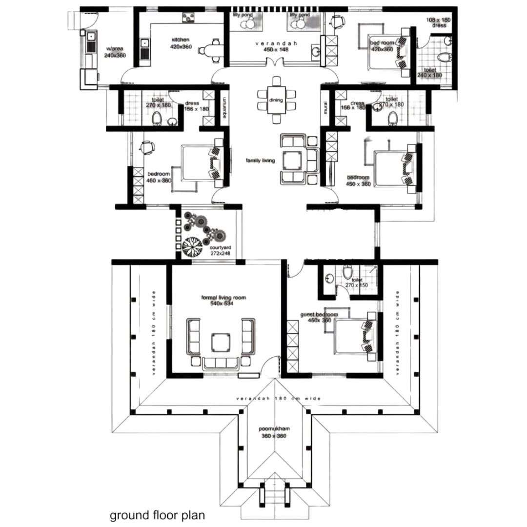 nalukettu house plan 3d nalukettu house plan 3d