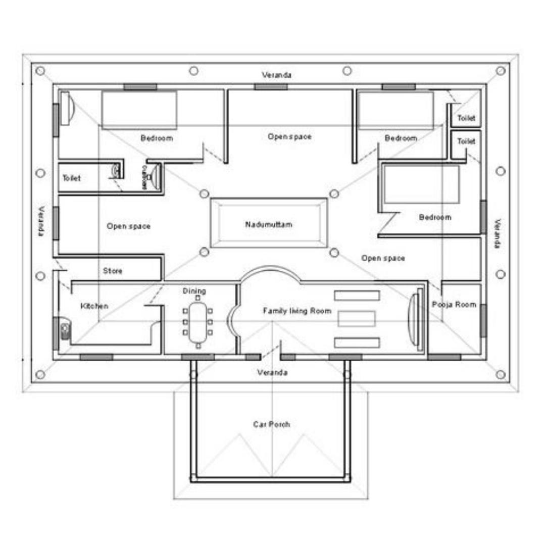 small courtyard house plans